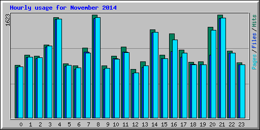Hourly usage for November 2014