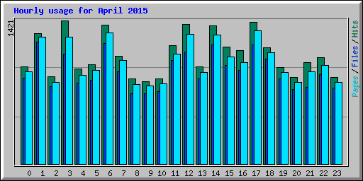 Hourly usage for April 2015
