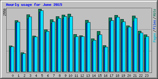 Hourly usage for June 2015