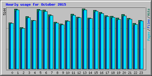 Hourly usage for October 2015
