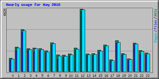 Hourly usage for May 2016