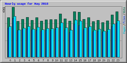 Hourly usage for May 2018